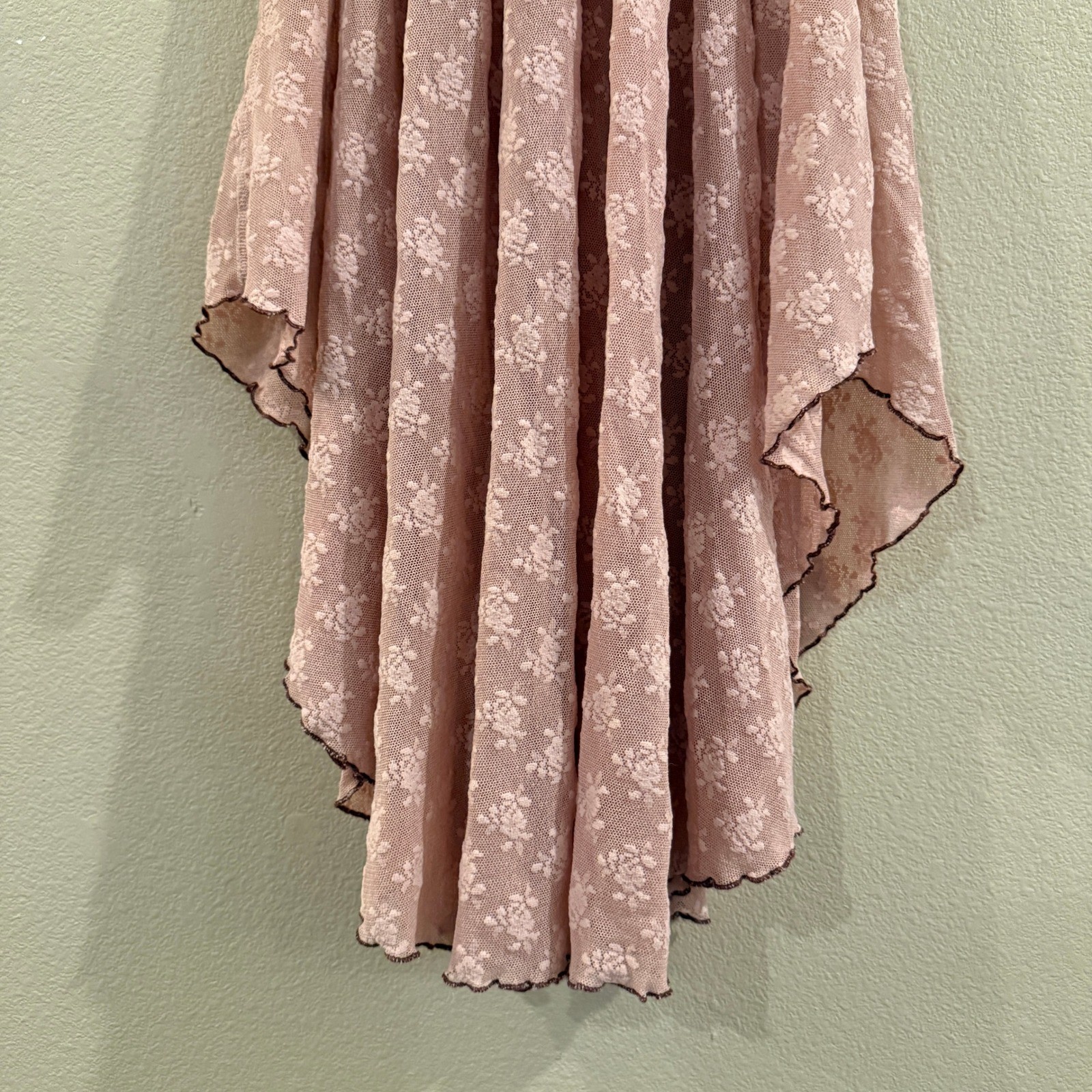 Intimately Free People Dial For Drama Slip Dress XS Pink Floral Lace Fairycore