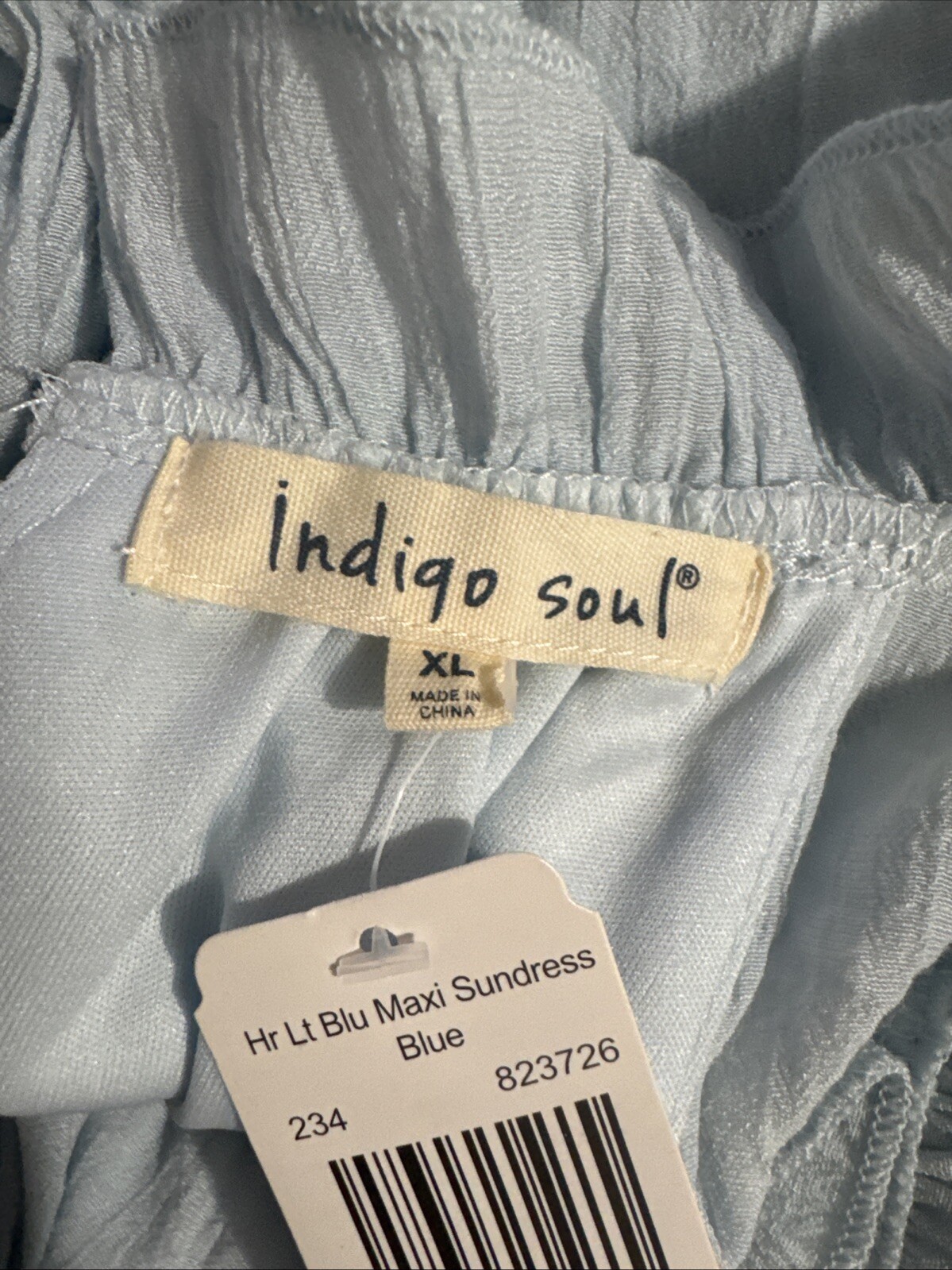 INDIGO SOUL BLUE MAXI SUNDRESS BLUE SLEEVELESS SIZE XL Women’s NEW!