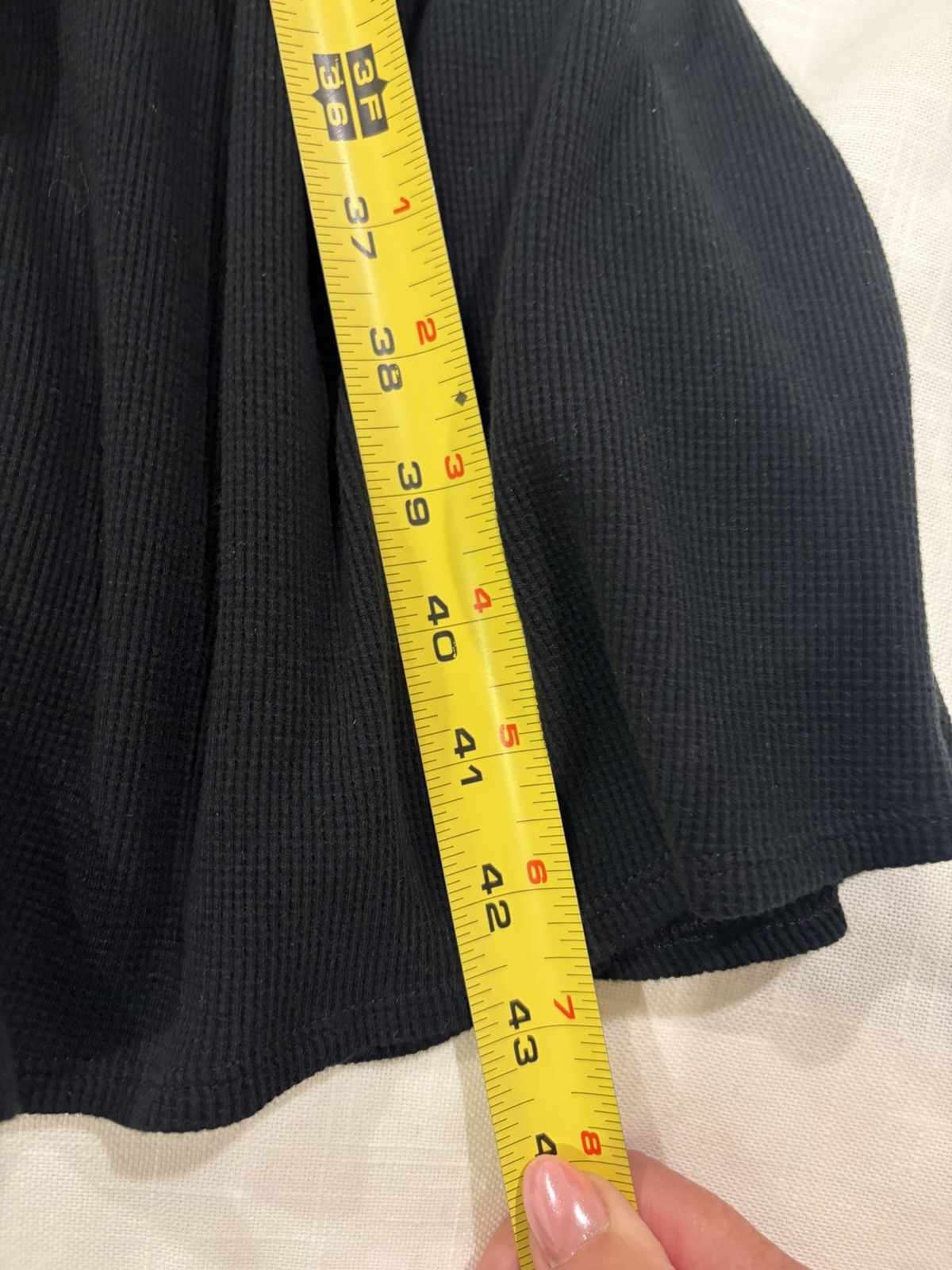 Lauren Ralph Lauren Black Cotton Waffle Knit Midi Dress ~XS~A-Line Short Sleeve