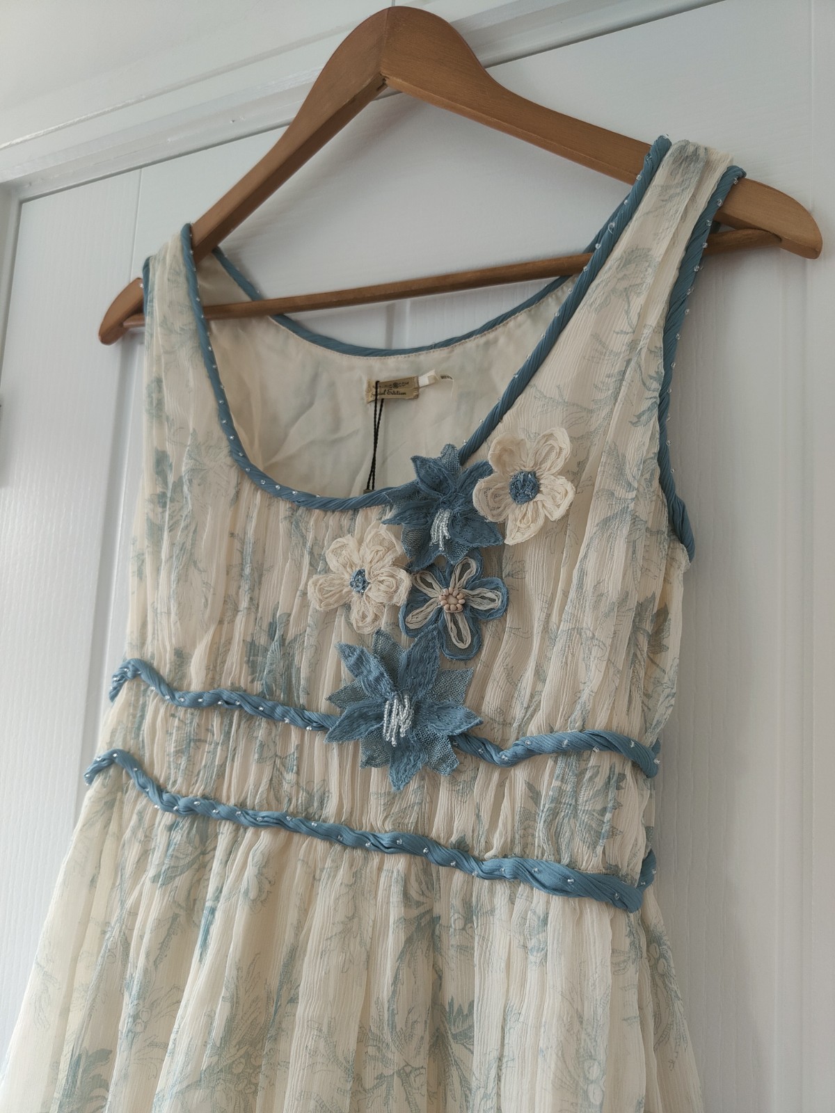 BNWT Max Studio Special Edition 100% Silk Floral Dress UK 6 8 Fairycore Vintage