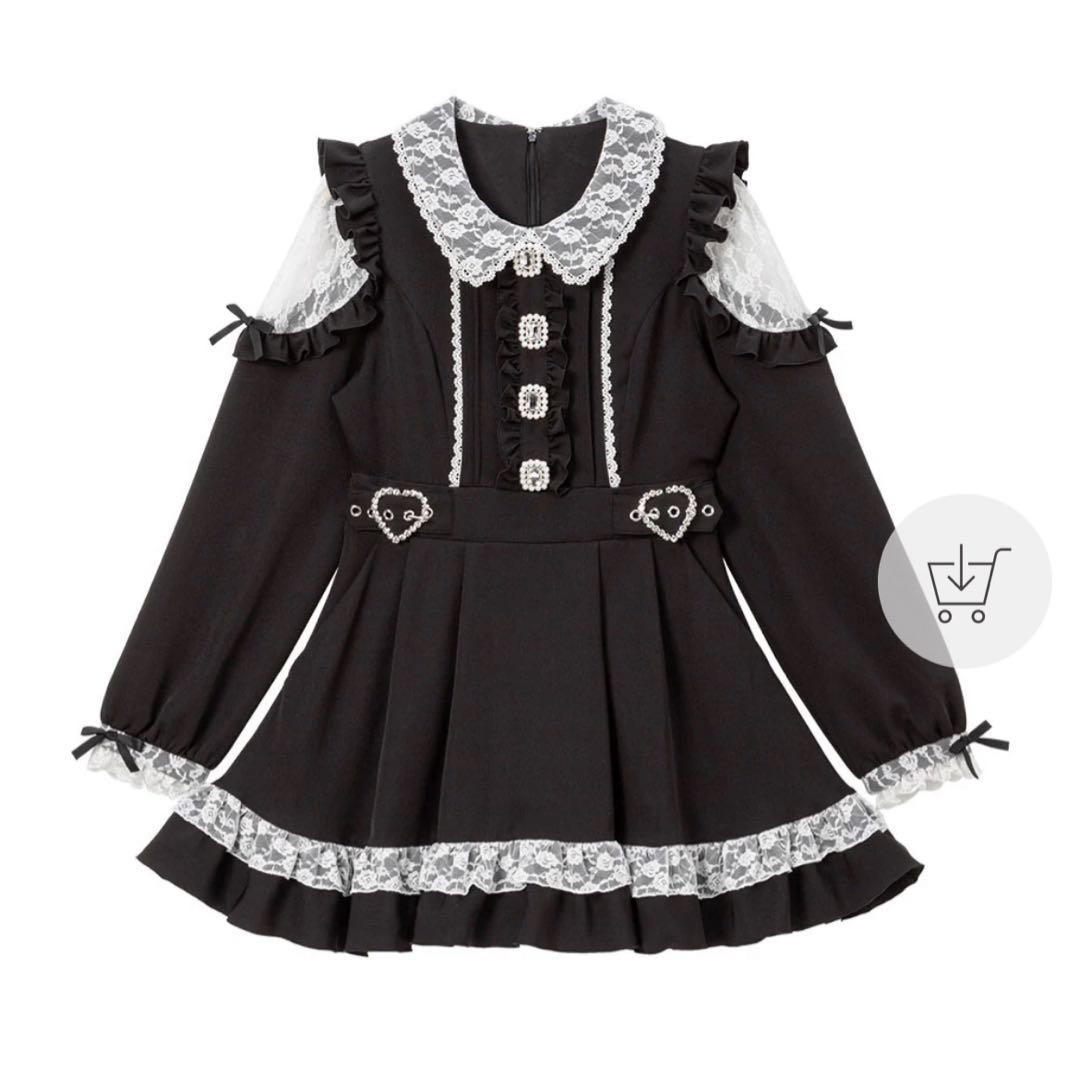 DearMyLove Sparkly Bijou Lace Layered Frill Dress Tunic