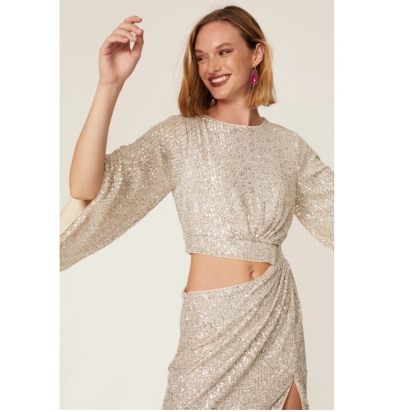 Bardot Alessandra Cutout Sequin Dress Small