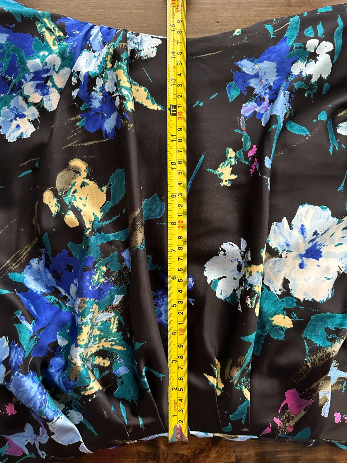 Teri Jon Rickie Freeman One Shoulder Floral Satin Cocktail Dress Size 10