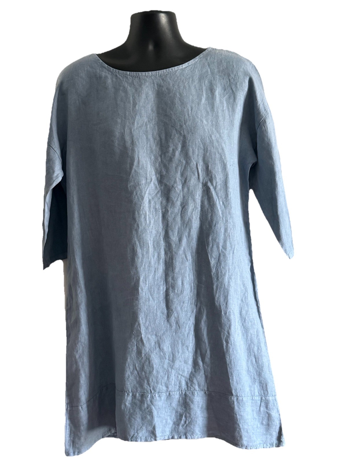 Rosemarine Women’s 100% Italian Linen Blue Made In Italy Size Medium