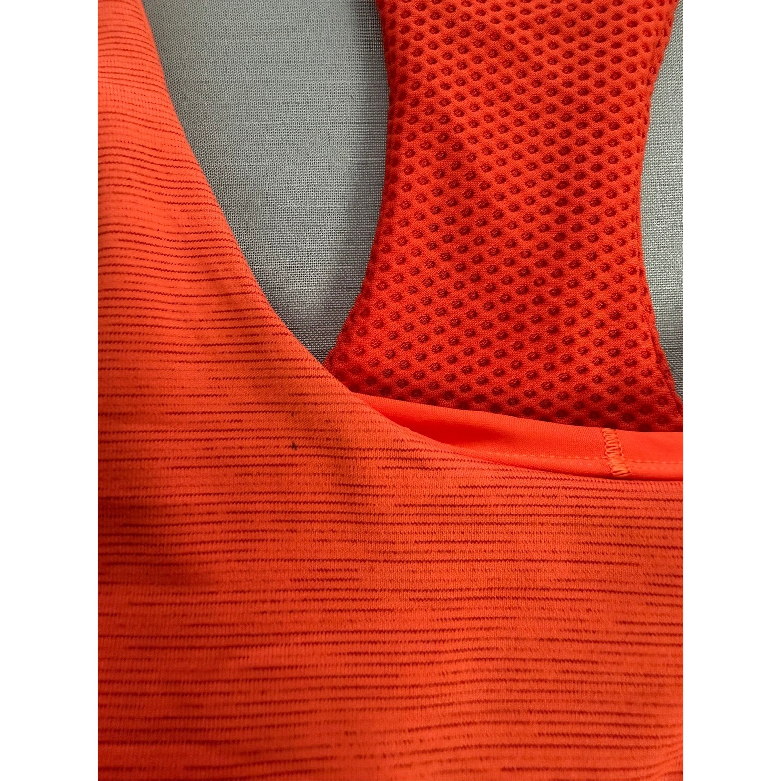 Outdoor Voices Exercise Dress Orange Racerback Mesh Athletic Mini Dress Medium