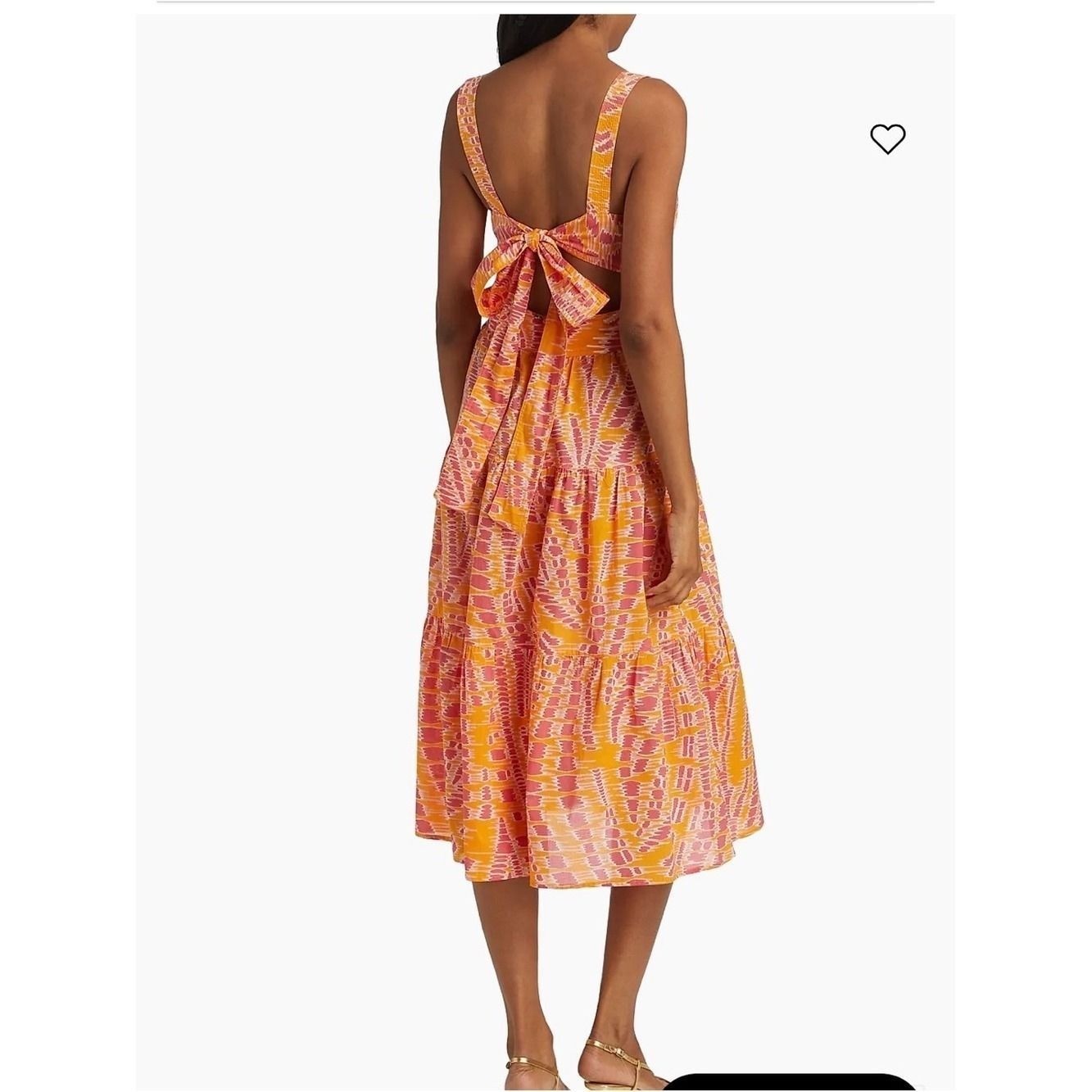 Revolve Poupette St Barth Sleeveless Wrap Printed Midi Dress Size Small NWT