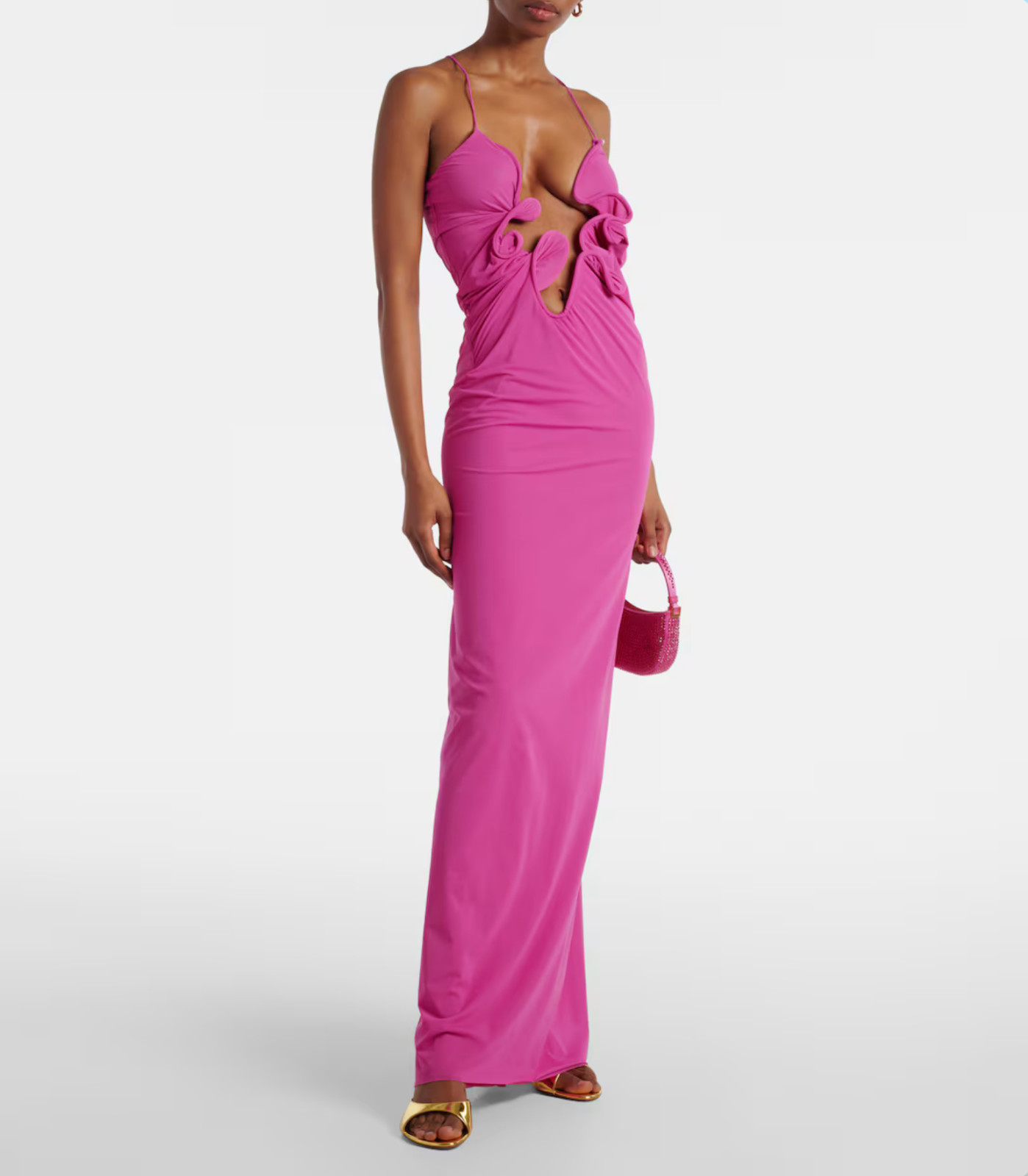 BNWT CHRISTOPHER ESBER FUSCHIA MOULDED VENUS DRESS – SIZE 2 US (EXCLUSIVE COLOUR