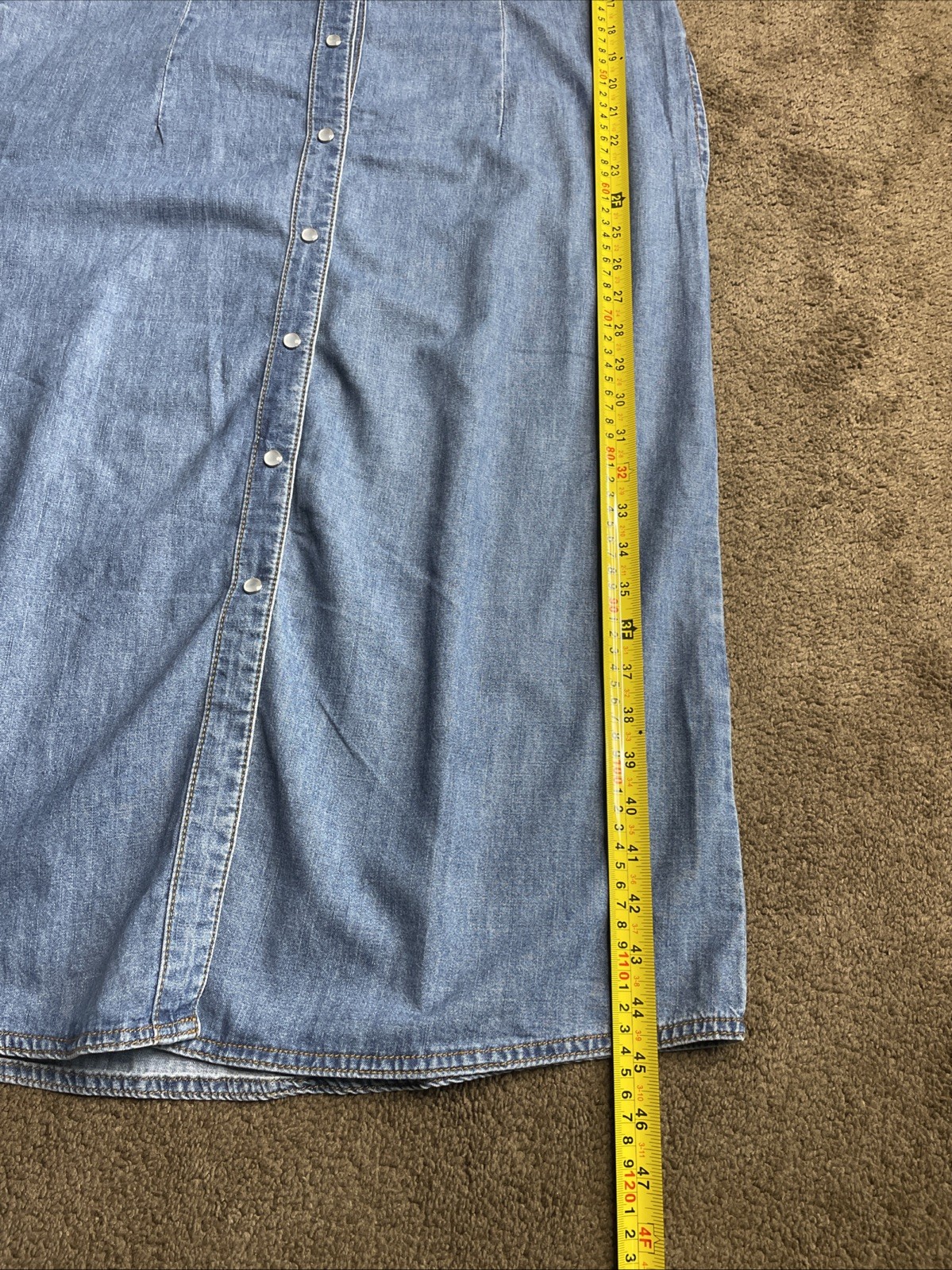 Wrangler Belted Denim Midi Dress Size-S Blues- Jean Dress- NWT- Two Side Pockets
