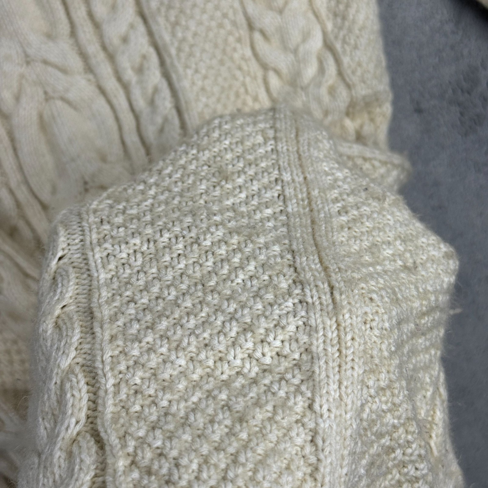 Polo Ralph Lauren Cream Cable Knit Sweater Dress Womens XS Preppy Quiet Luxury