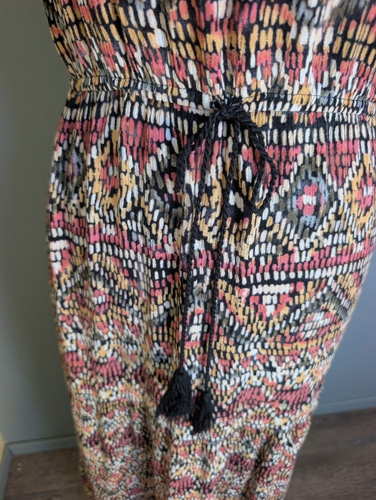 Lightweight Printed Pink Multi-Color Sleeveless Maxi Dress