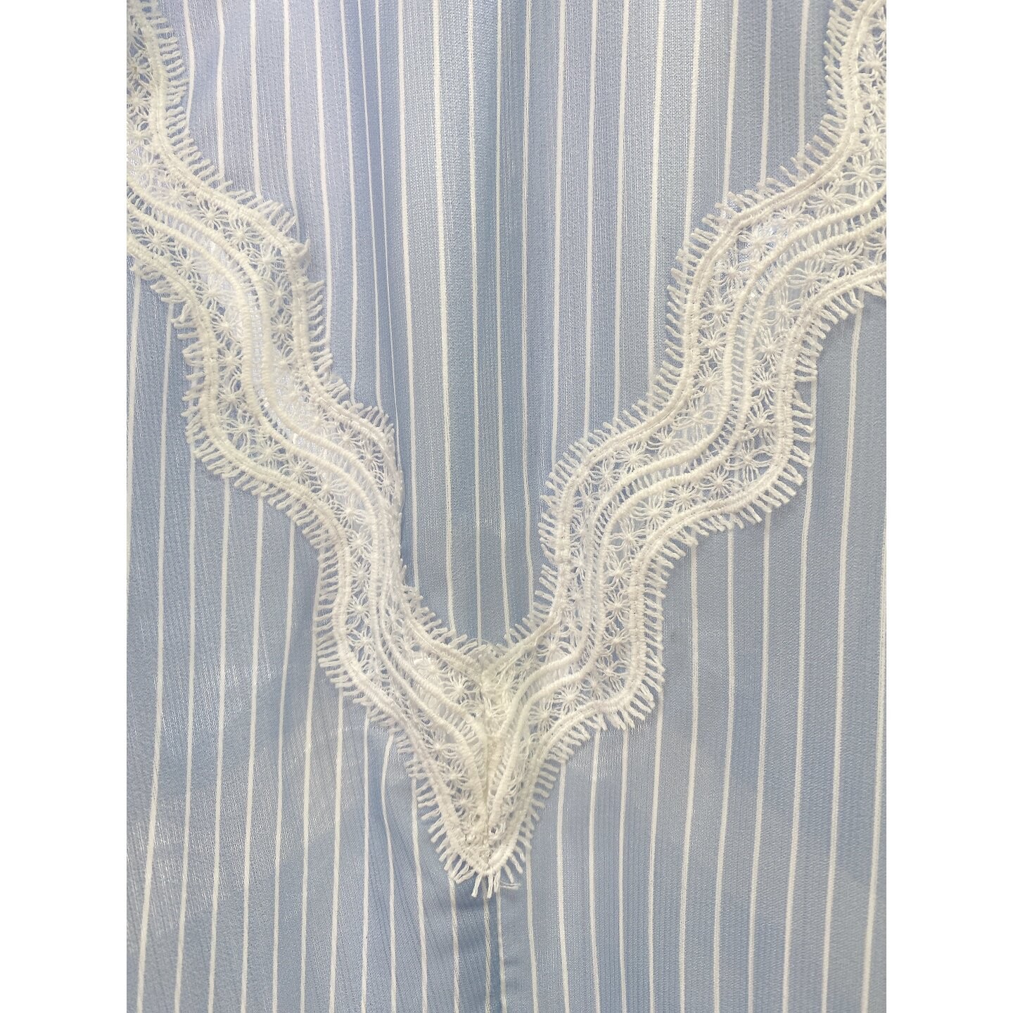 sandro Blue Striped Lace patchwork Sleeveless Dresses Women’s