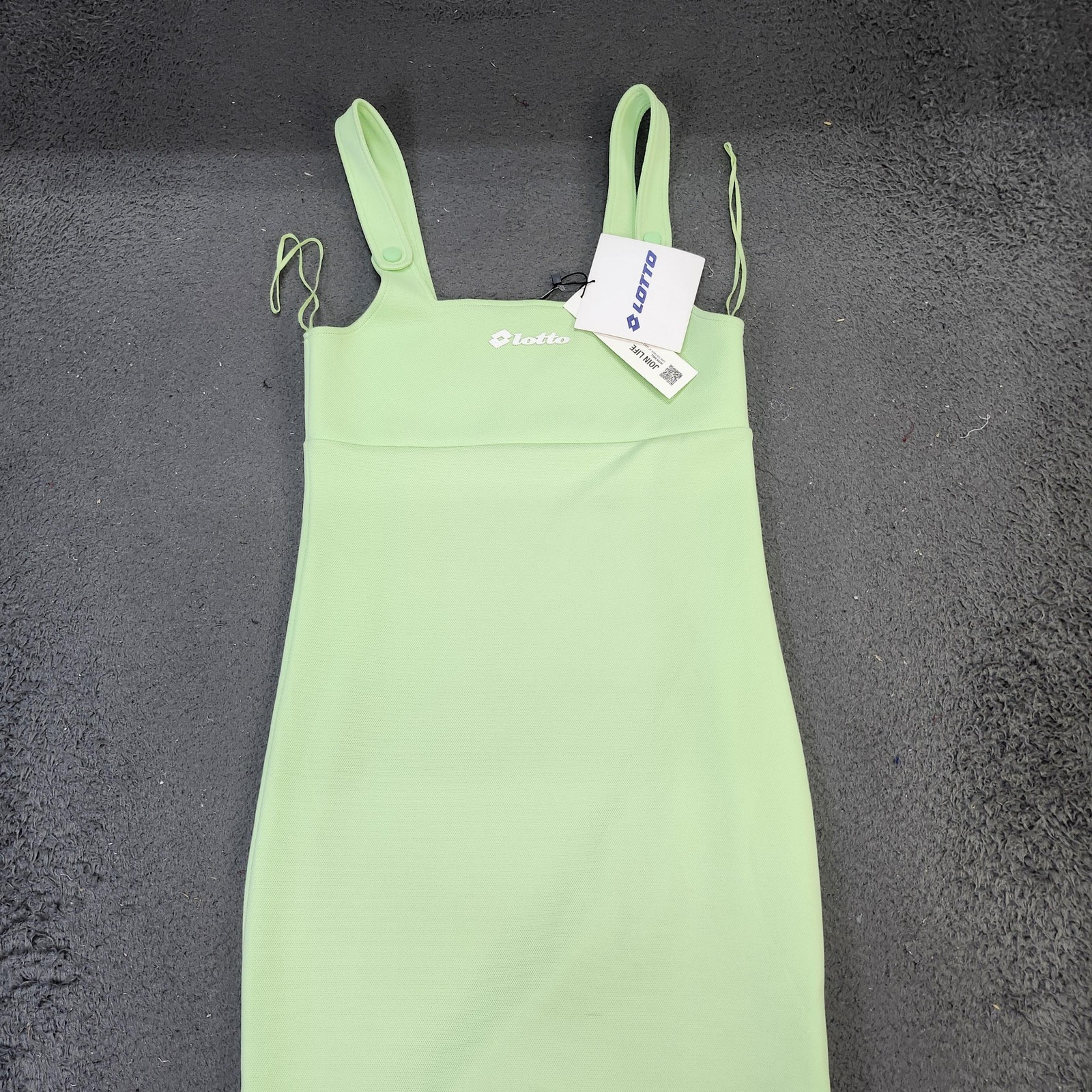 Lotto Dress Womens Small Green Knit Sleeveless Bodycon Tank Mini Casual Athletic