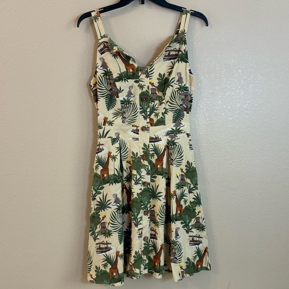 Her Universe Disney Size S Jungle Cruise Animals Dress Tropical Safari Print