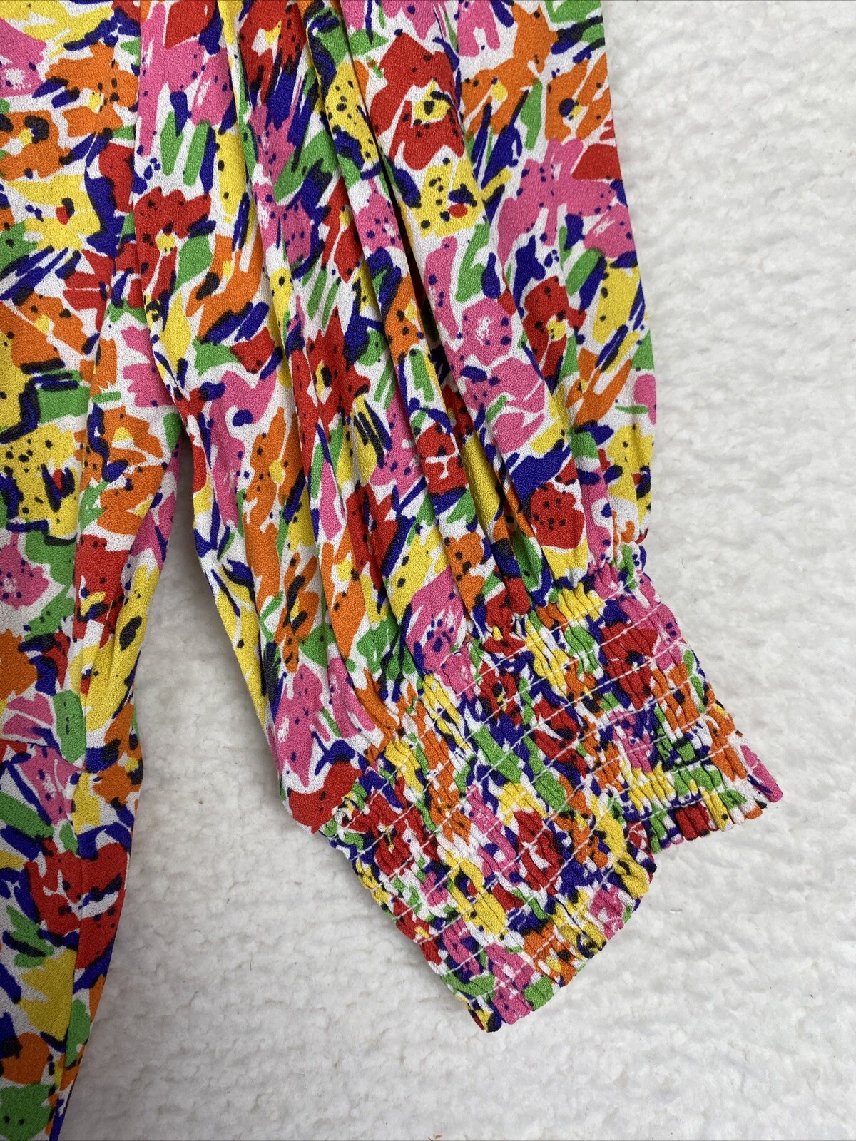 Rixo X Target Dress Women’s 4 Midi Multicolor Empire Floral Puff Sleeve career