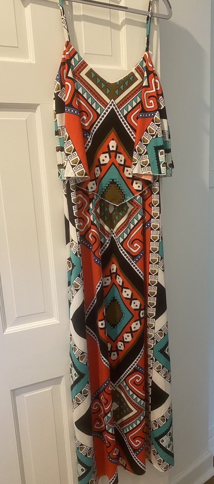 MAGIC Boho Tribal Maxi Dress M Medium Med Long Colorful flowy hippie Geometric
