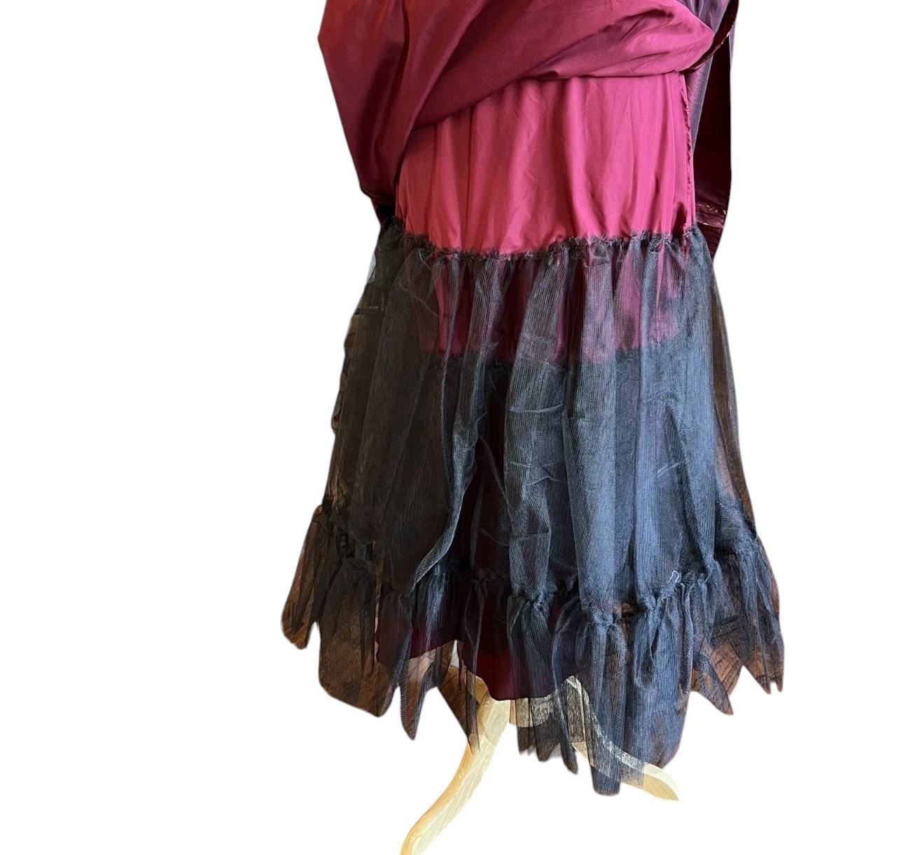 LaBelle Fashions Formal Gown Size 14 Wine Black Lace Whimsigoth Goth Romantic