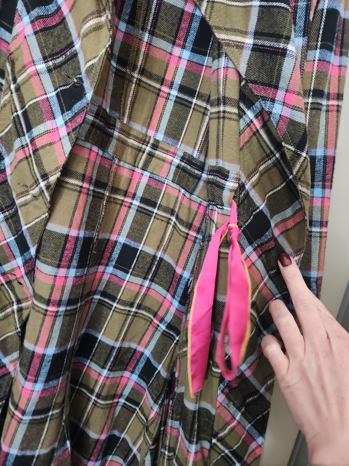 Aratta Spring My Choice Trench Coat Kimono Shirt Medium HOT PINK OWL