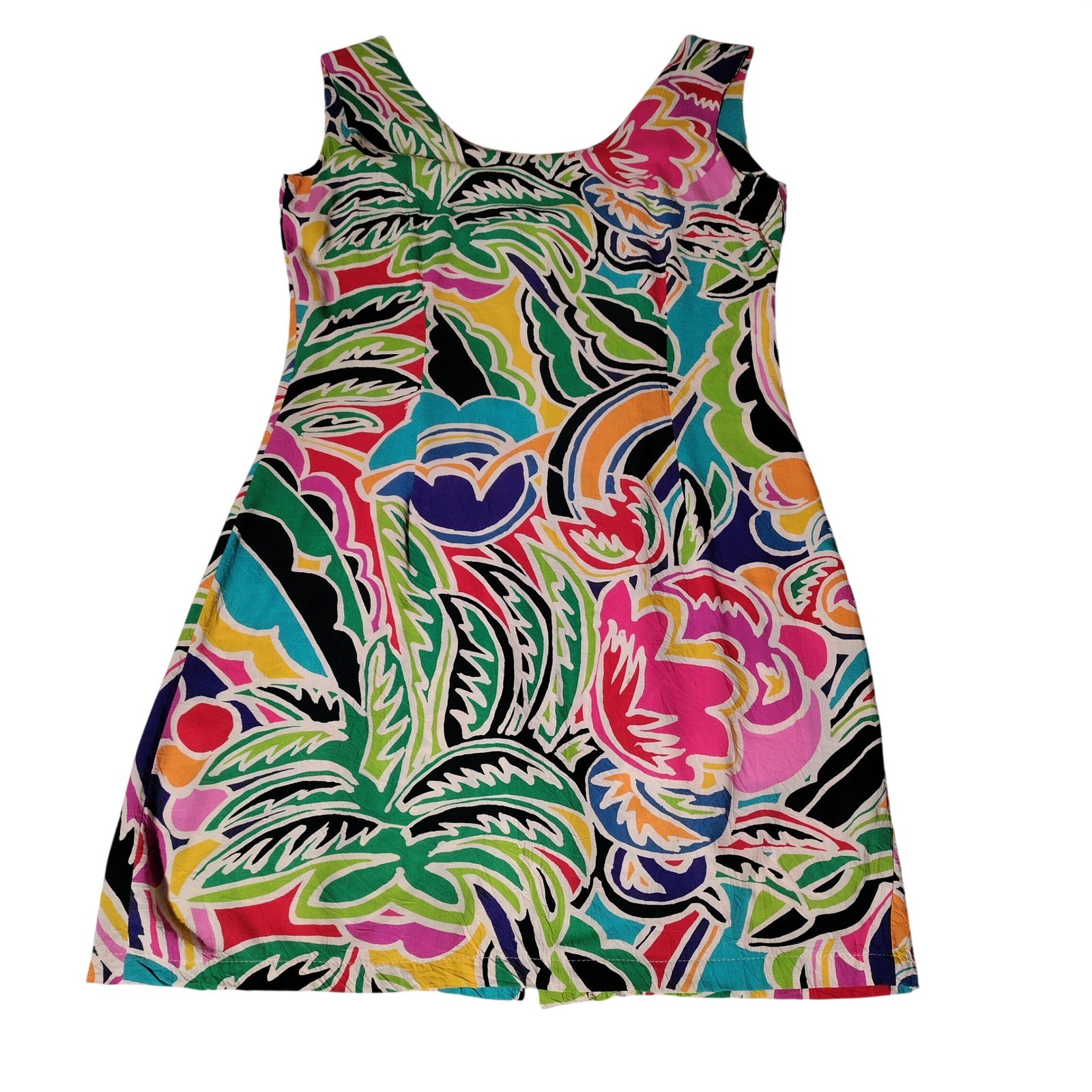 Jams World Womens Multi Color Abstract Sleeveless Shift Dress – Condition Issues