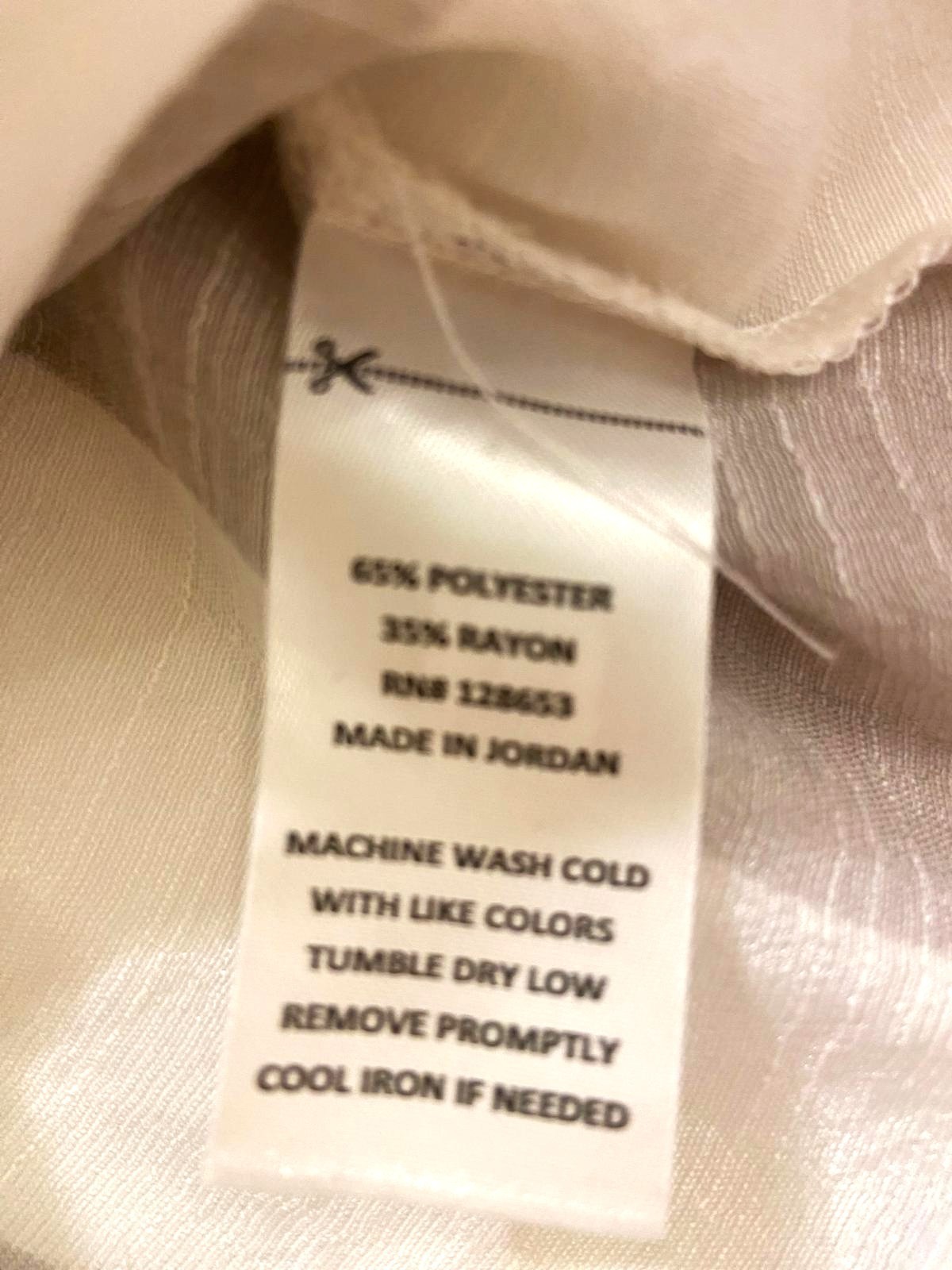 Shore Life Woman Striped Button-Down Shirt Summer Dress Beige /White Sz S $65