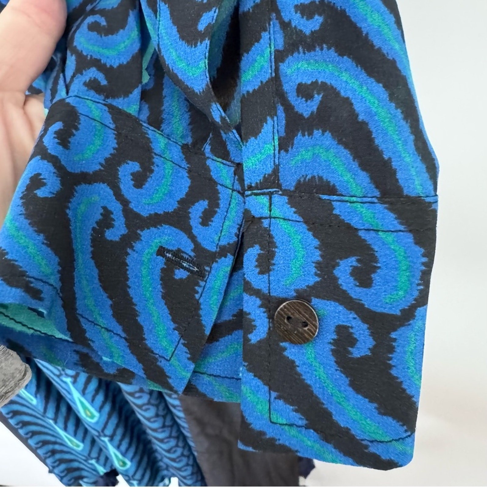 Figue x Disney Collaboration Jasmine Maxi Dress Silk Blue Black size Large