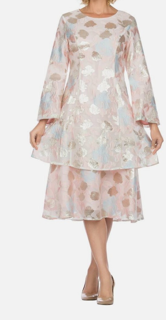 Giovanna Dress 2tier Color White/Pink Size 24W, 26W 10, 14,