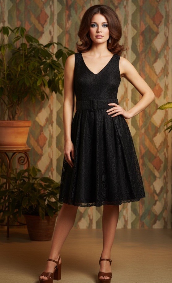 VTG 1970’s Mayvens of California Witchy Whimsygoth Grunge Lace Dress Black S USA
