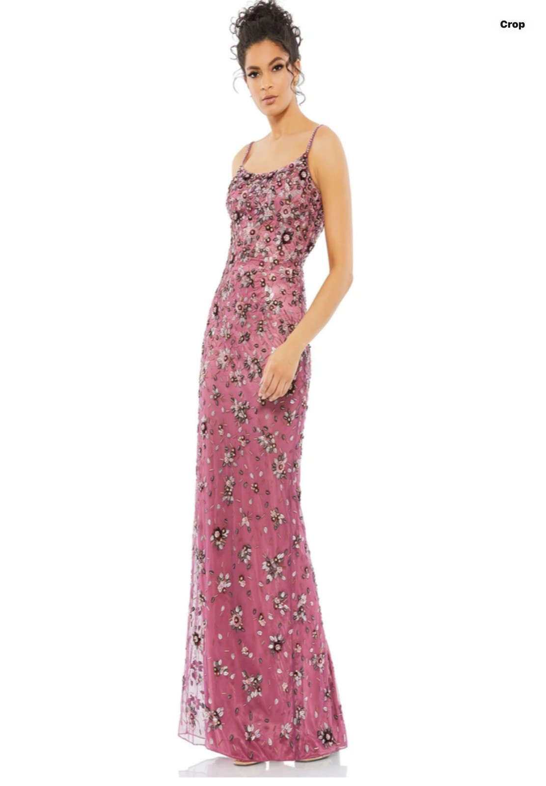 Mac Duggal 5477 Raspberry Beaded Sequined Gown Sz 14 AUTHENTIC NWT