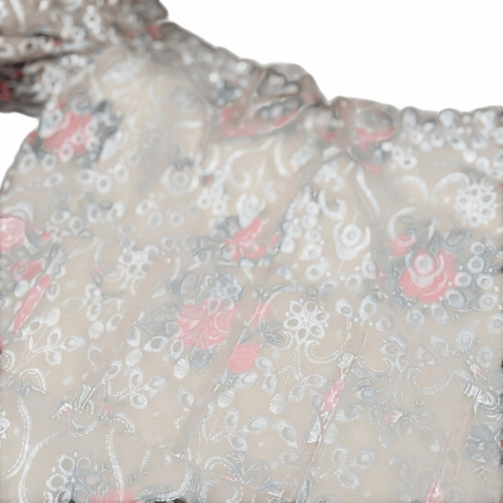 Lavish Alice Off Shoulder Floral Lace Midi Dress Puff Sleeve Corset Sz 6 NWT