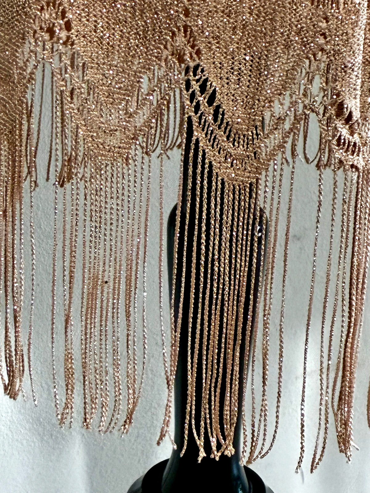 NWPT-Thalia Sodi Flapper Style Sleeveless Shift Fringe Dress (Gold) -Size XL/XG