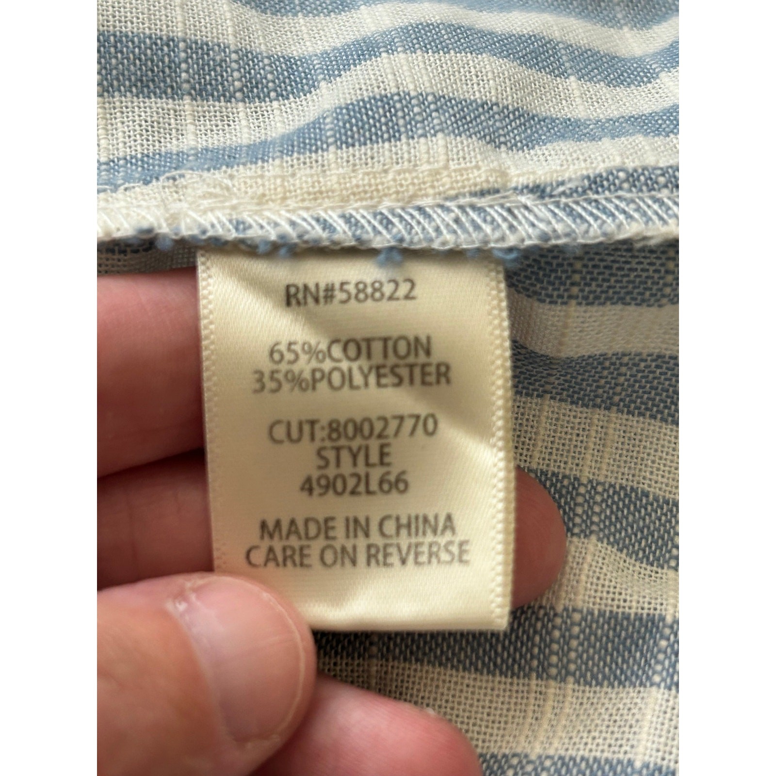 Max Studio blue white striped cotton blend dress stretch Large Beachy coastal
