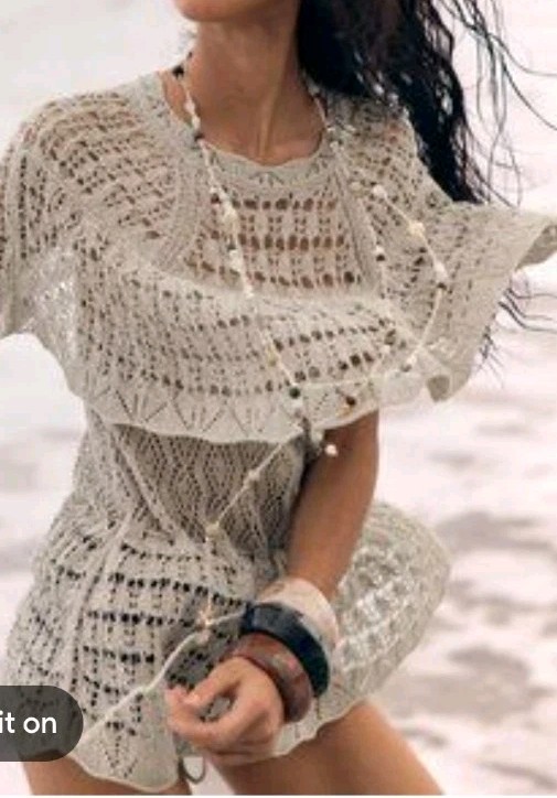 Zara Crochet Knit Maxi Dress boho festival western cottagecore Sold Out 2026 S m