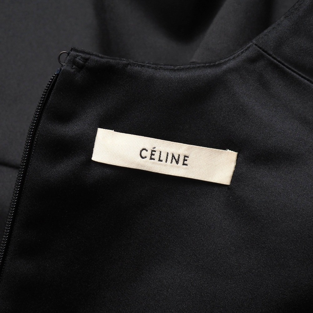 CELINE one piece Size 34 Phoebe Philo era black dress Made in France Branded…