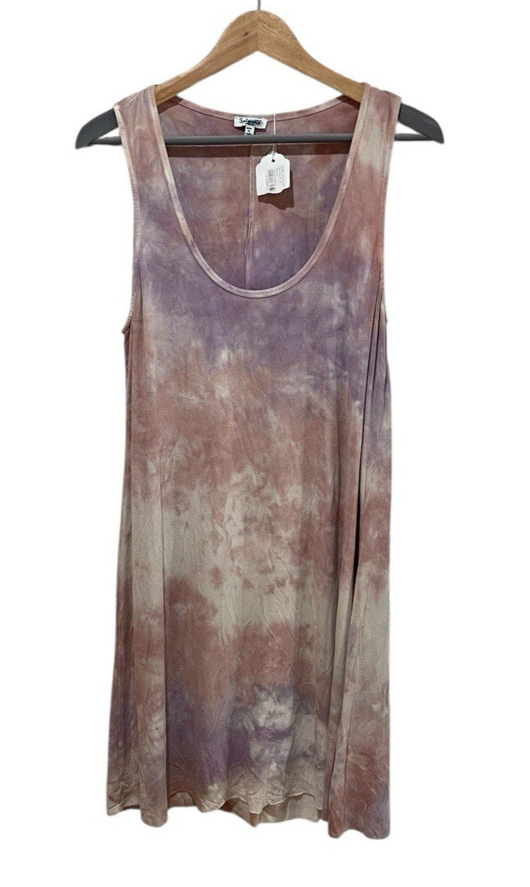 Splendid Sunset Cloud Shift Tank Dress Medium Soft Scoop Neck Boho ResortWear