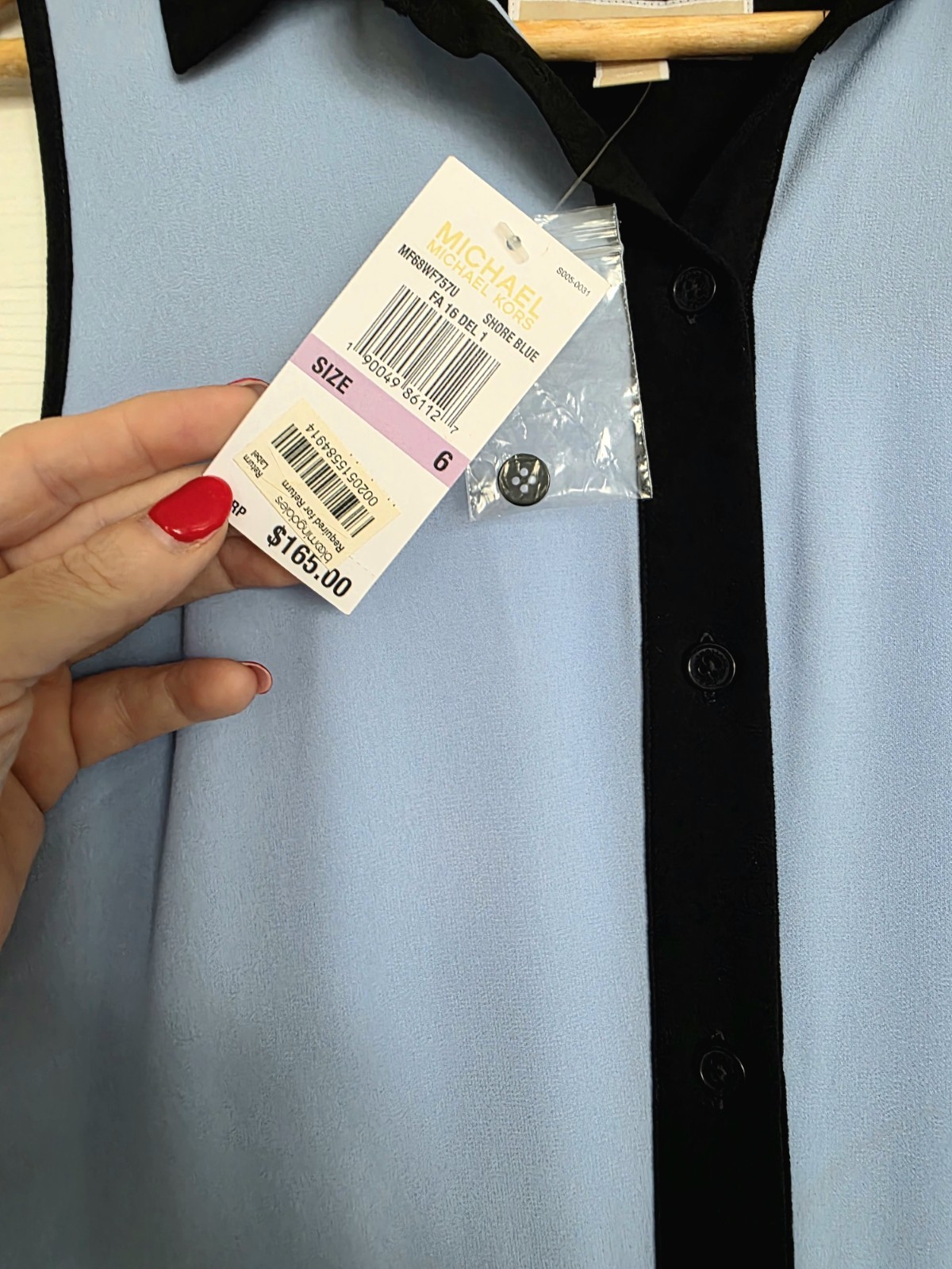 Michael Kors Womens Light Blue Contrast Stripe Pleated Midi Dress (US 6) UK 10