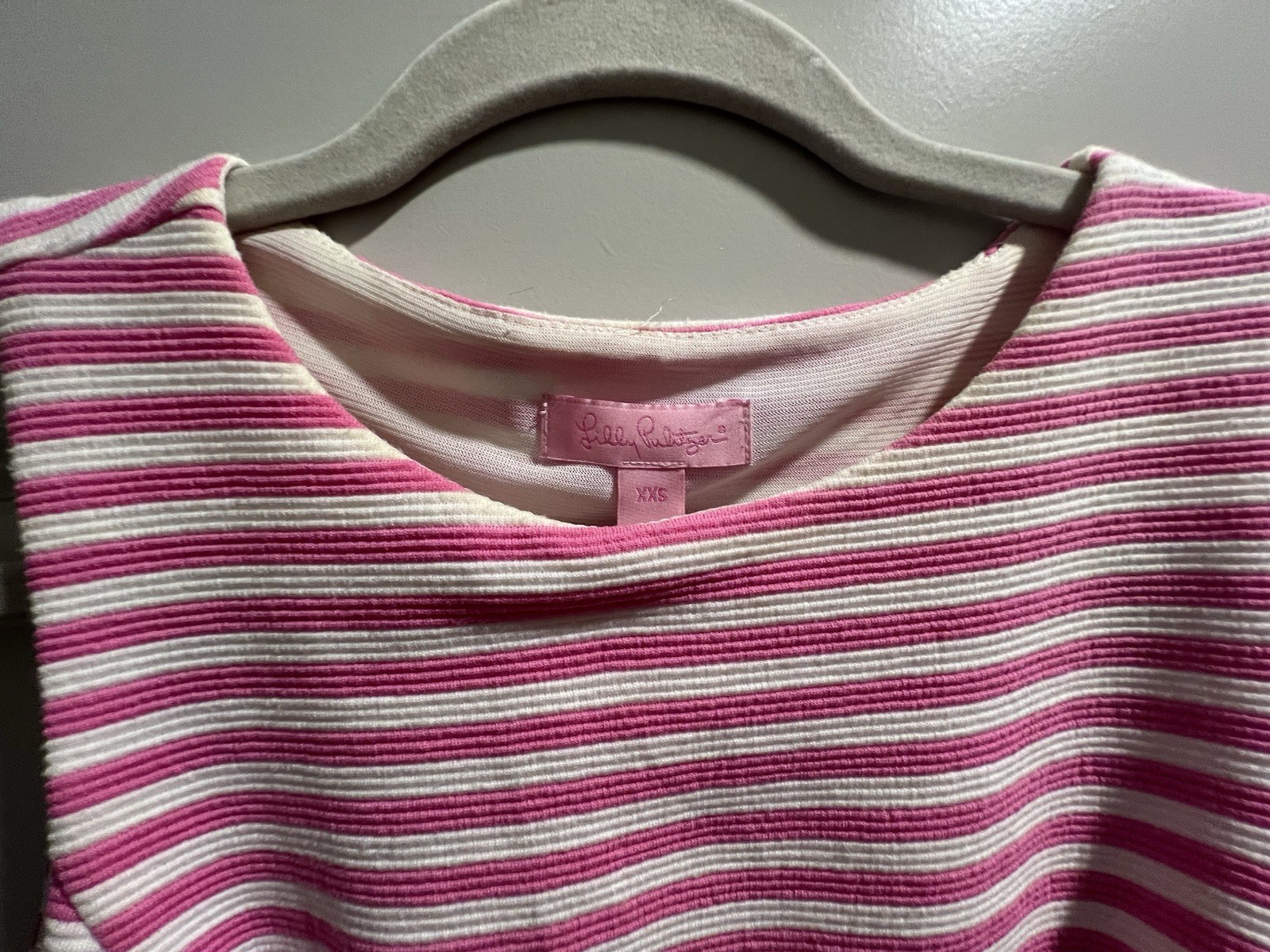 Lilly Pulitzer Pink & White Striped Sleeveless Dress Size XXS