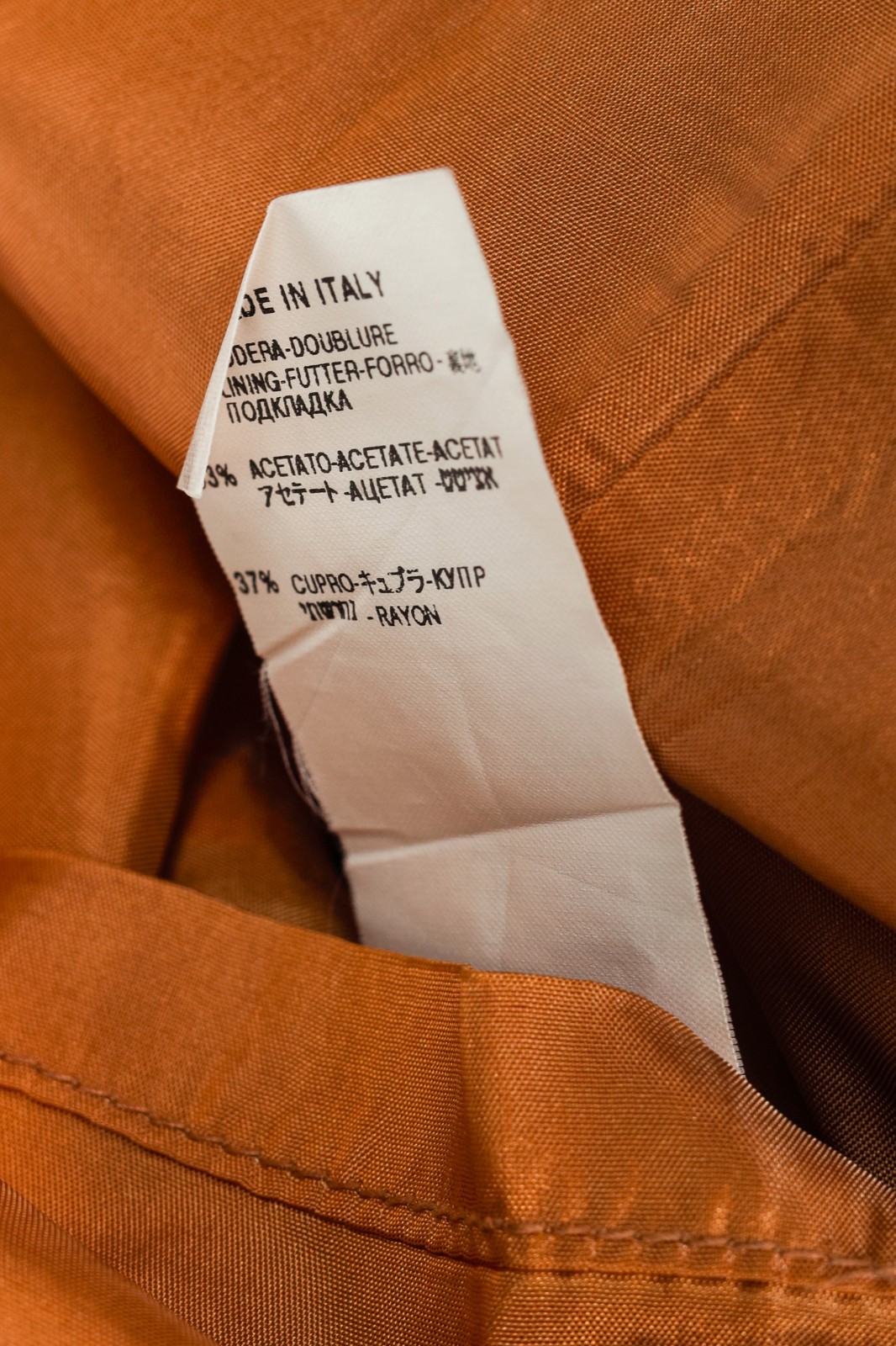 Gianfranco Ferre Studio Tan Taffeta Midi Dress, Size US S