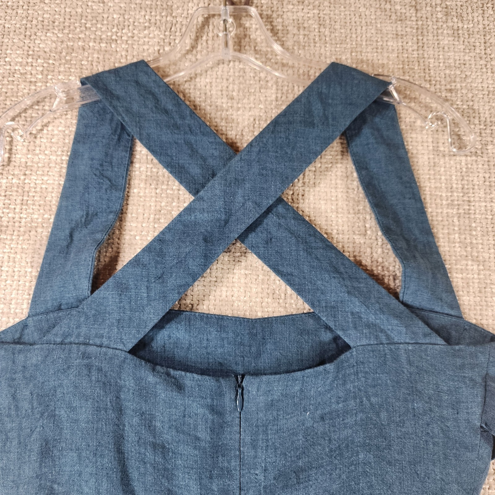 Comfort First Classy Always Linennaive Midi Sundress Womens *XS BlueHigh Quality