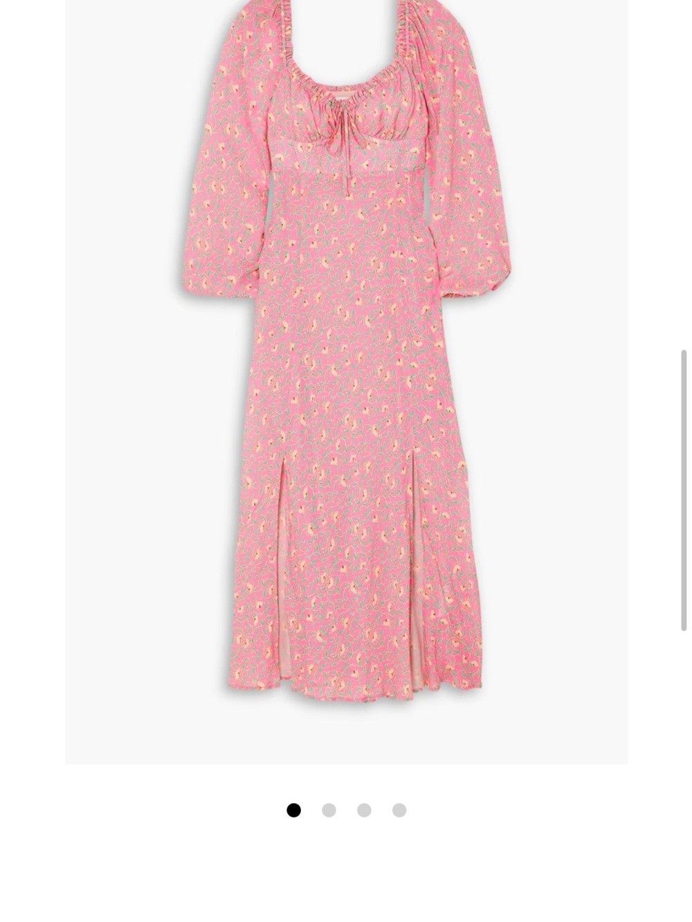 RIXO Olimani tie-detailed floral-print crepe de chine midi