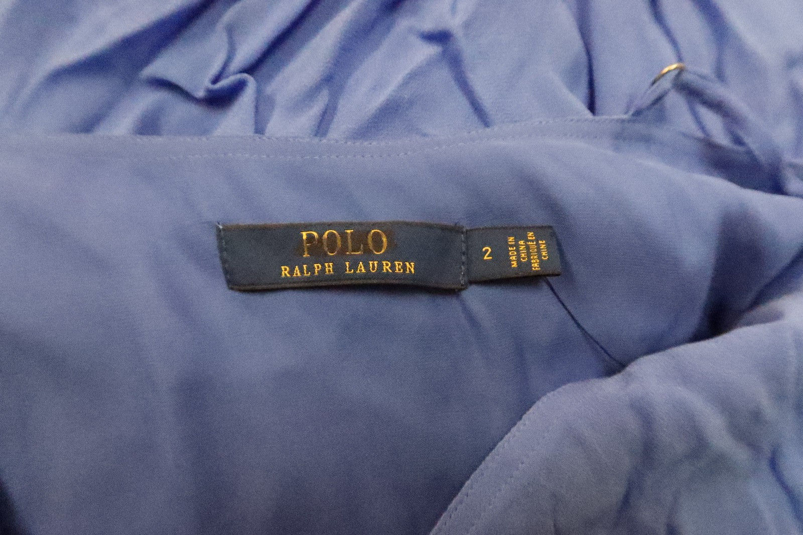 New Polo Ralph Lauren Two-Layer A-Line Dress – Size 2 – Blue
