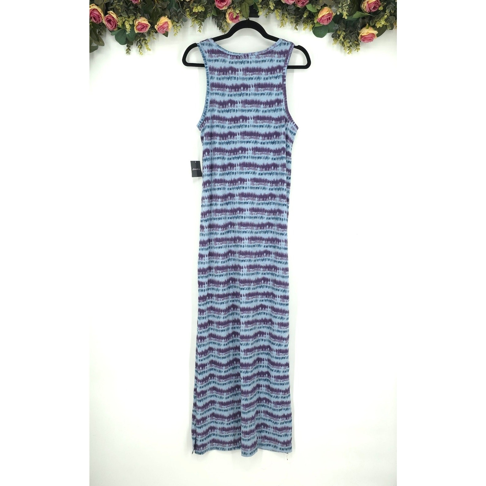 Eddie Bauer Coast and Climb Sleeveless Tie Dye Maxi Dress Size Medium NWT