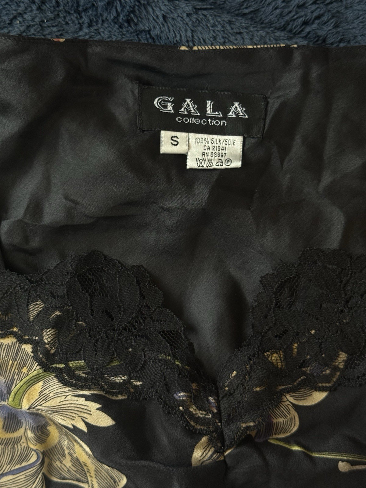 Vintage Gala Collection 100% Silk Floral Midi to Maxi Dress Size Small