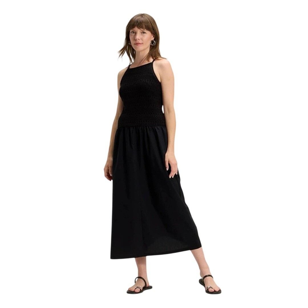 Universal Thread Women’s Black Crochet Top Sleeveless Midi Dress Size XXL