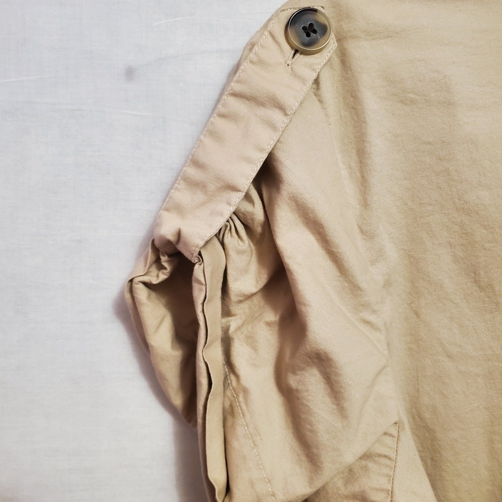Millennium Chic Beige Button-Front Midi Dress, Size XL