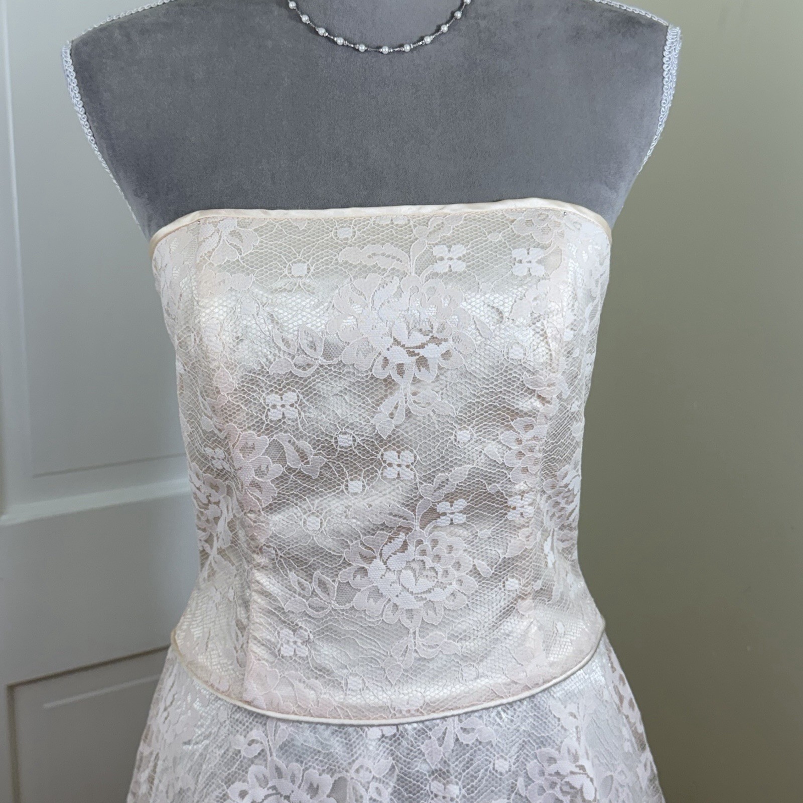 Vintage Scott McClintock Millennium 2000 Dress 6 Gown Prom Pink Lace Y2K USA