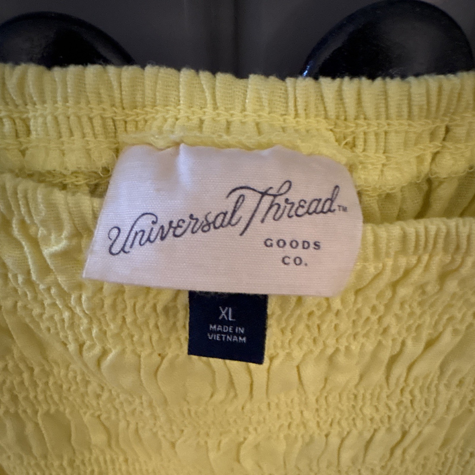 Universal Thread Yellow Smocked Square Neck Midi Dress Adjustable Straps XL