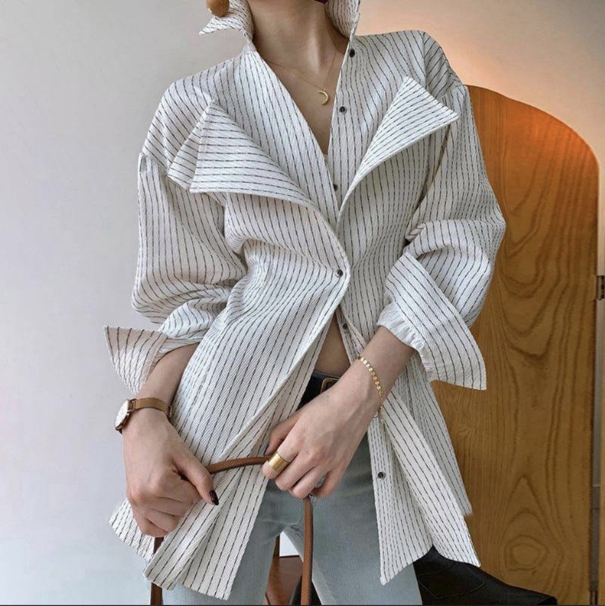 Stripped Shirt Dress