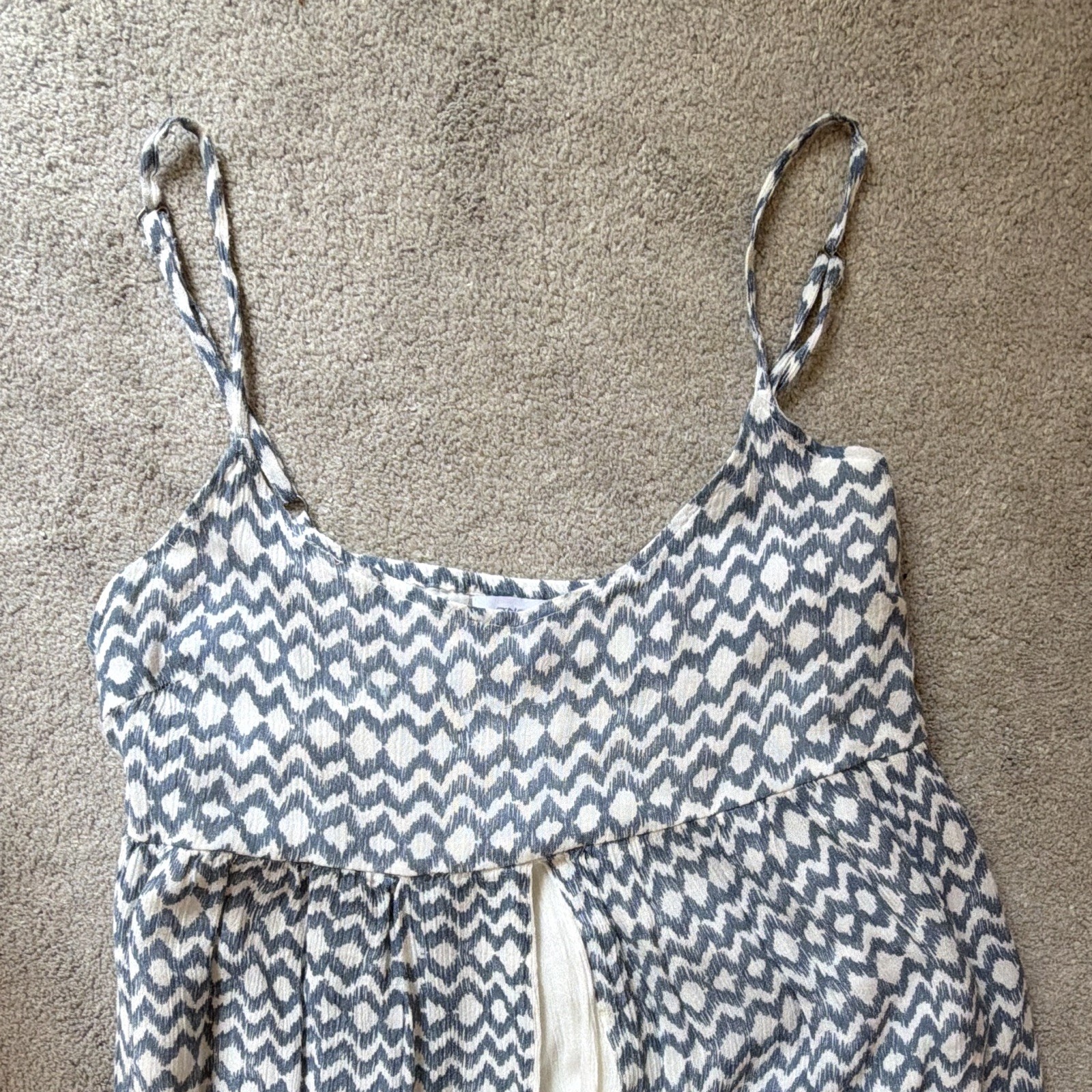 O’Neill Women’s Blue/White Spaghetti Strap Beach Maxi Dress Size Small/Medium
