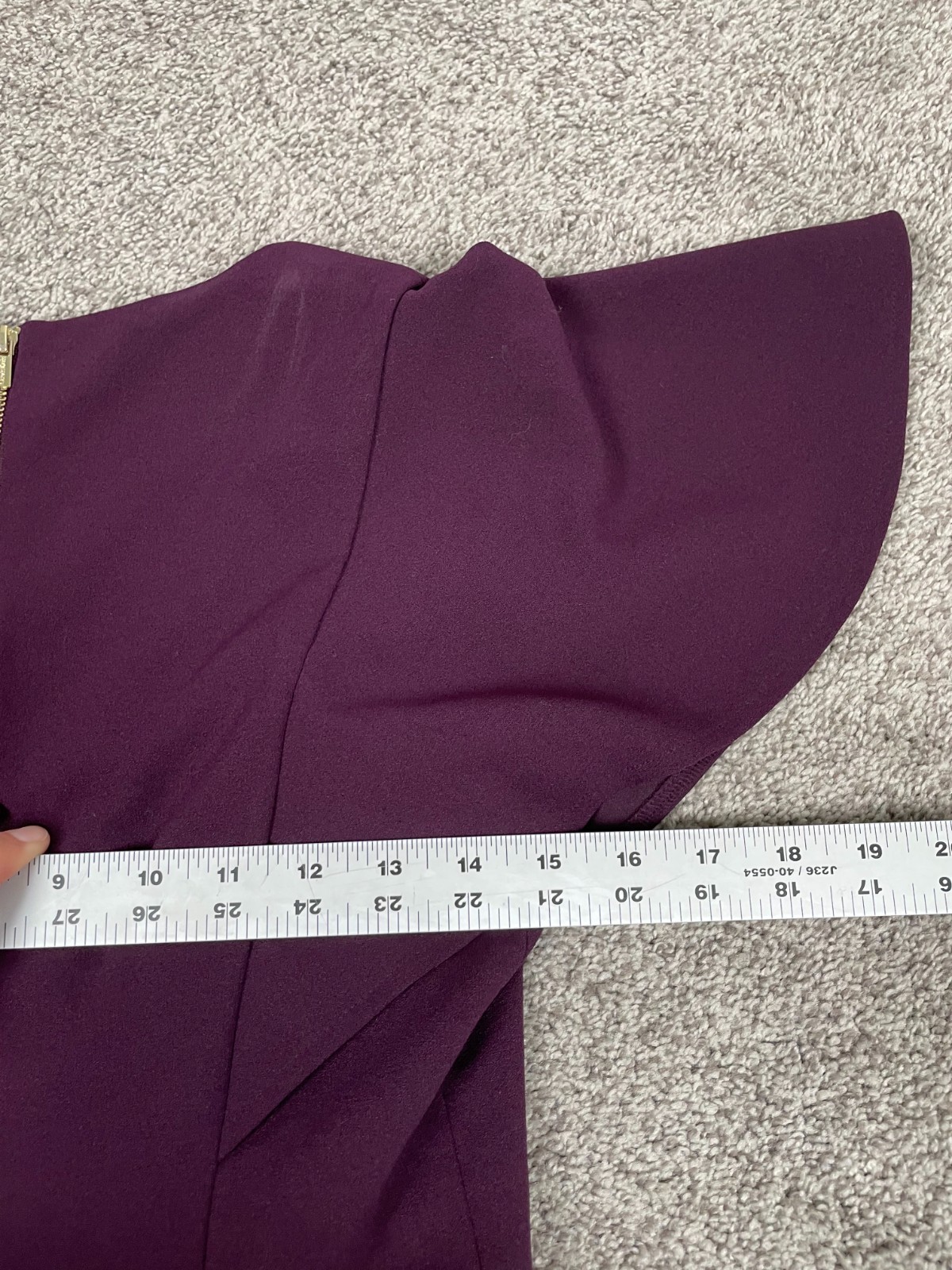 Calvin Klein Dress Womens 4 Purple Eggplant Plum Flutter Event Holiday Business