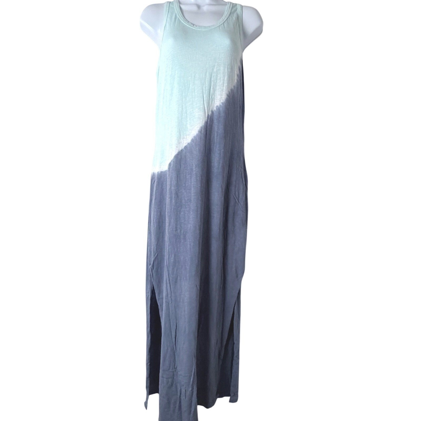 Sundry Maxi Dress Knit Small Blue Dye Vacation Summer USA Beach Travel Boho NWT