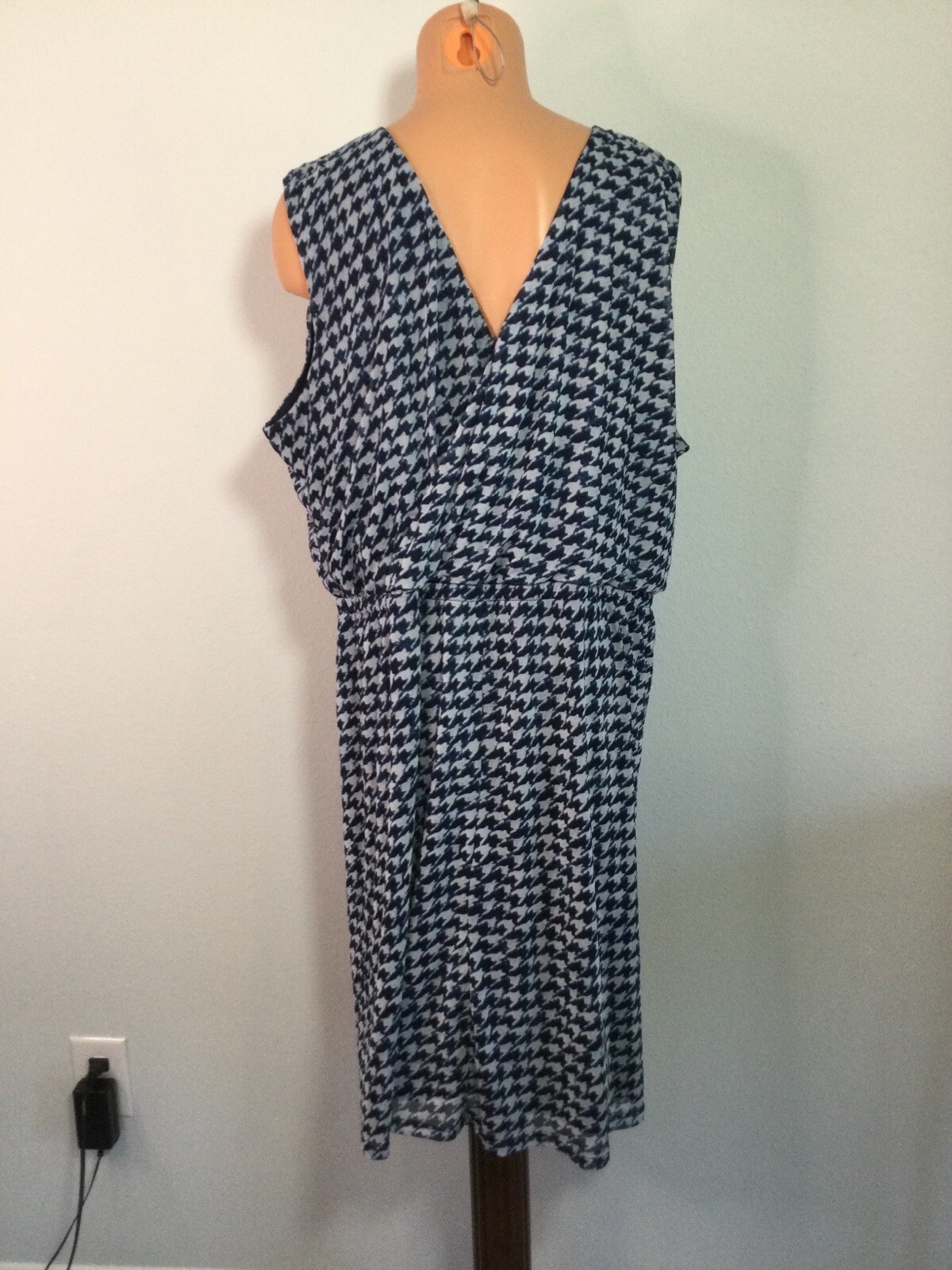 LANE BRYANT Blue, Black/Blue, Light Blue, Grey Dress. Lined. Sz 22-24. Exc. Cond